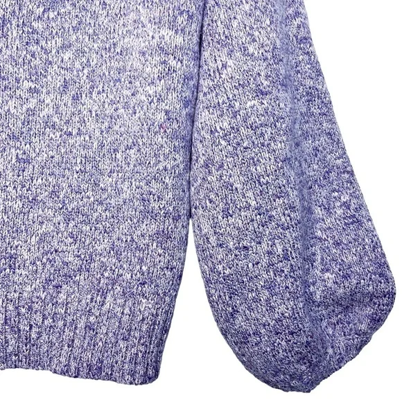 J. CREW NEW Puff Sleeve Crew Neck Sweater Size Medium in Lilac Ivory - Picture 10 of 15